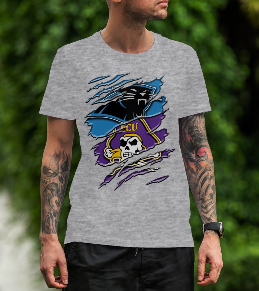 Carolina Panthers Ecu Pirates Rah T-Shirt