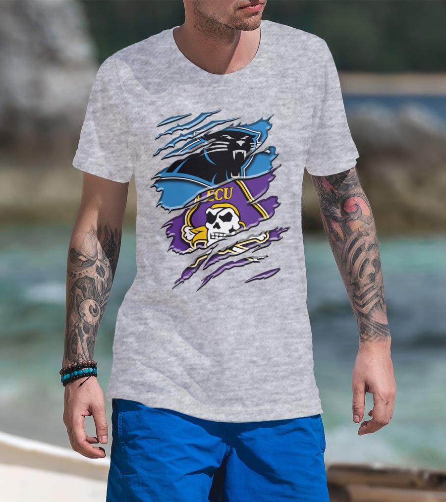 Carolina Panthers Ecu Pirates Rah T-Shirt