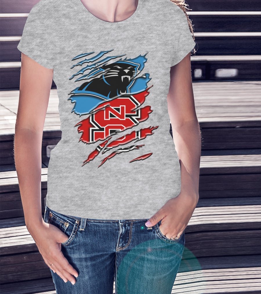 Panthers Nc State Wolfpack Claw Marks T-Shirt