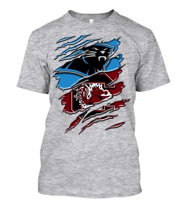 Carolina Panthers Gamecocks Ripped T-Shirt