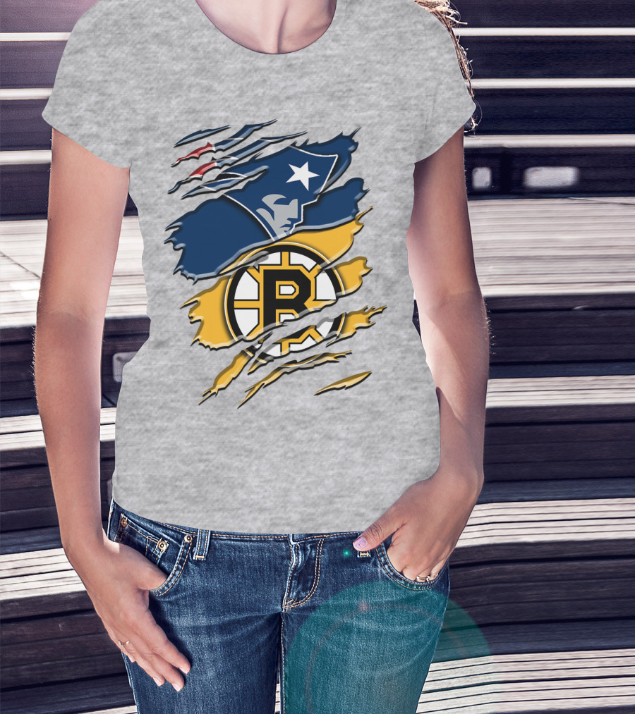 New England Patriots Boston Bruins Blend T-Shirt