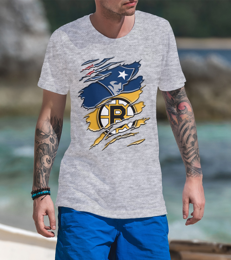 New England Patriots Boston Bruins Blend T-Shirt