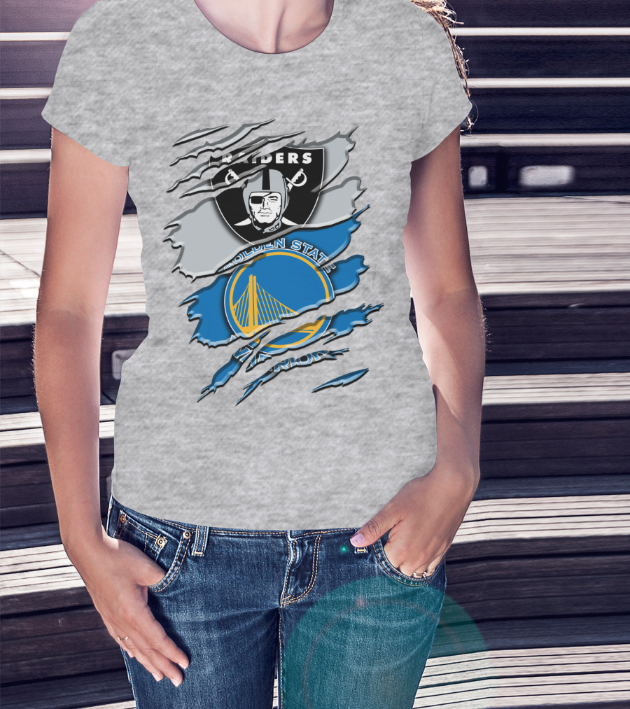 Raiders Golden State Warriors Icons T-Shirt