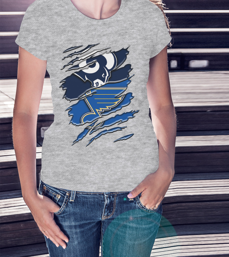 Rams And Blues Dual Logo Rah 099 T-Shirt