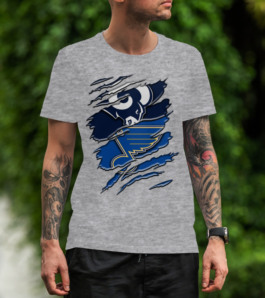 Rams And Blues Dual Logo Rah 099 T-Shirt