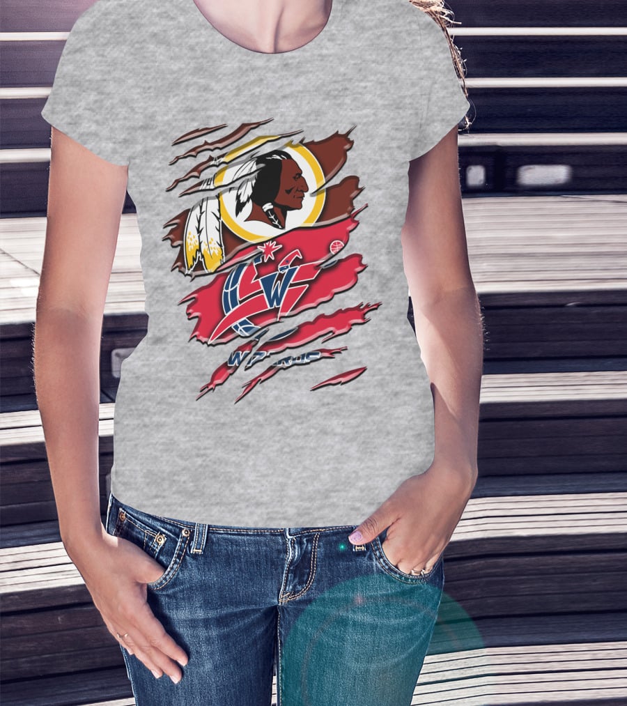 Washington Wizards Redskins Logo Mashup T-Shirt