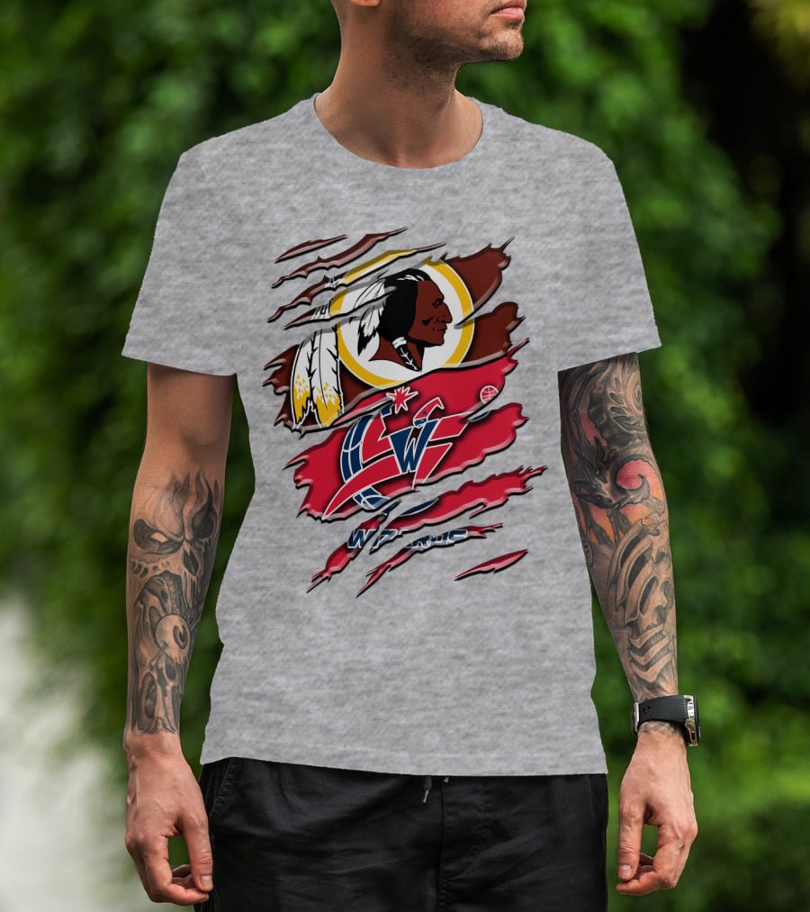 Washington Wizards Redskins Logo Mashup T-Shirt