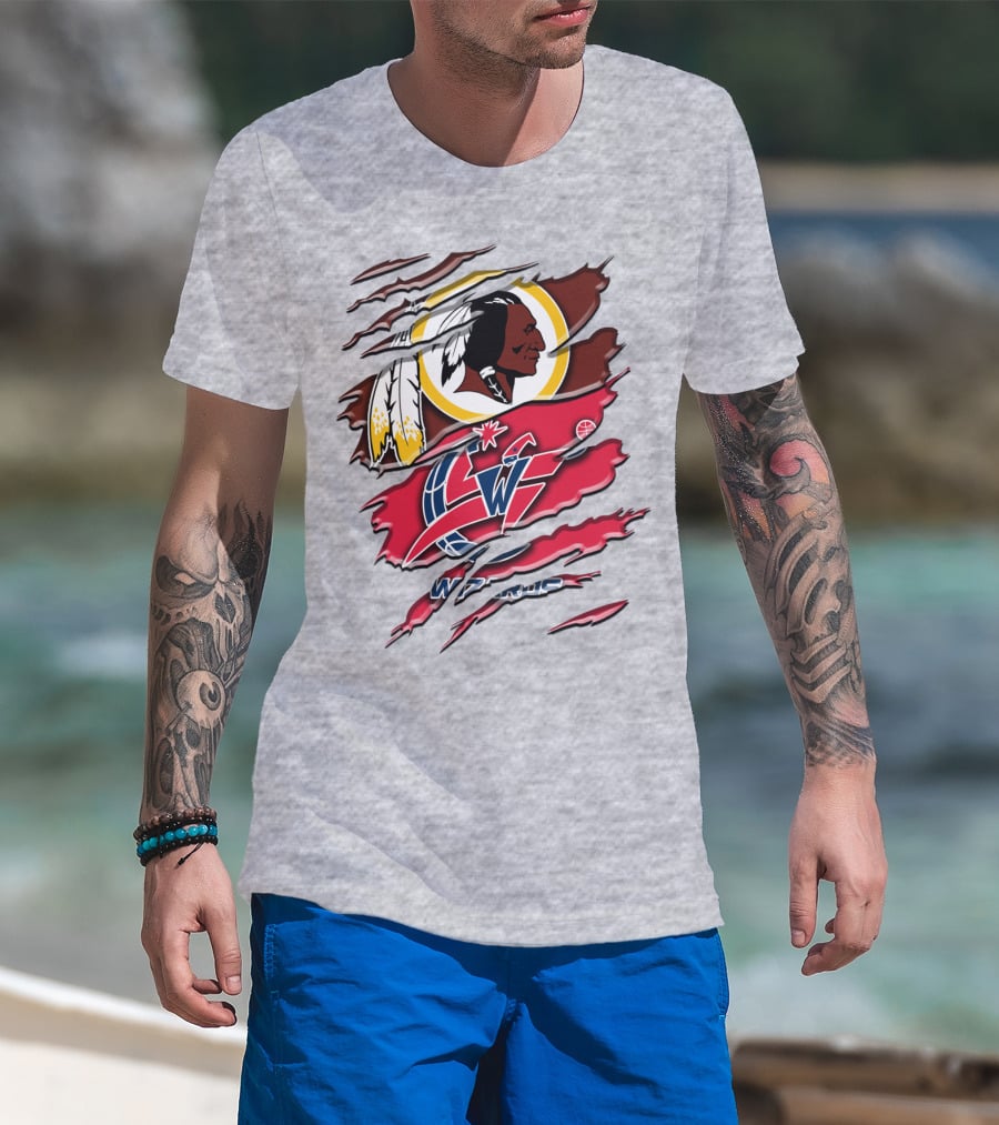 Washington Wizards Redskins Logo Mashup T-Shirt