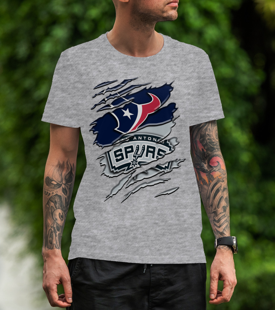 San Antonio Spurs Houston Texans Rah T-Shirt