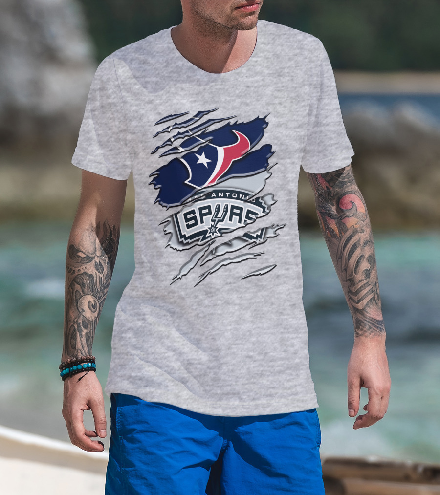 San Antonio Spurs Houston Texans Rah T-Shirt