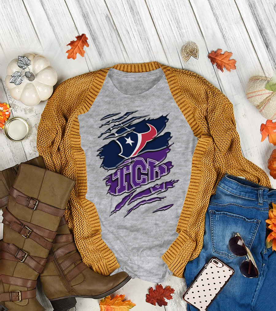 Houston Texans Tcu Horned Frogs Rah 121 T-Shirt