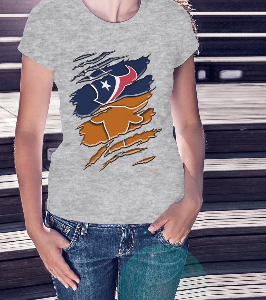 Houston Texans Longhorns Rah 123 T-Shirt