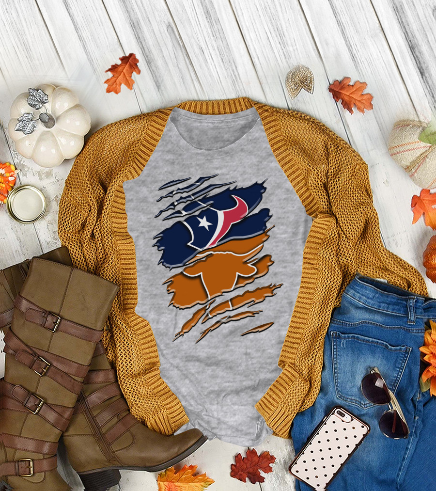 Houston Texans Longhorns Rah 123 T-Shirt