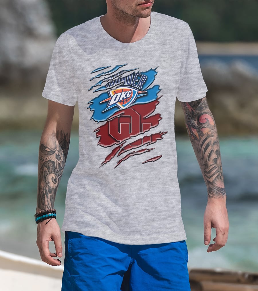 Okc Thunder Ou Logo Rah 126 T-Shirt