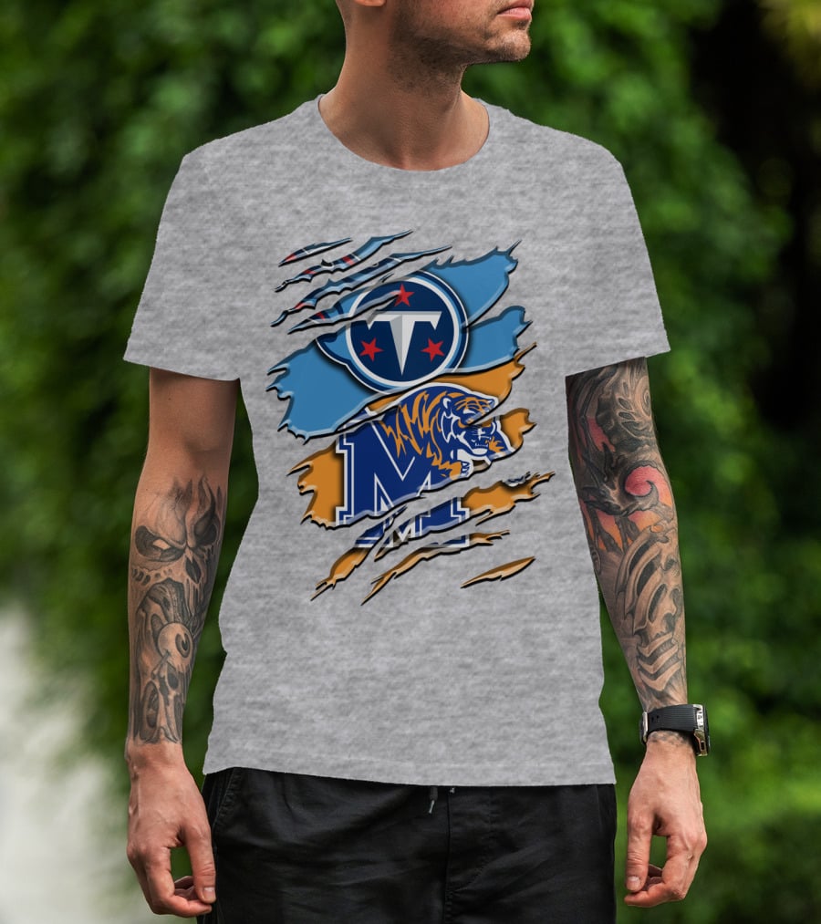 Tennessee Titans Memphis Tigers Rah T-Shirt