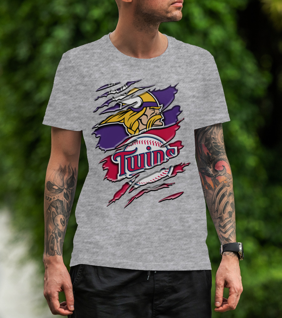 Minnesota Vikings Minnesota Twins Crossover Rah 135 T-Shirt