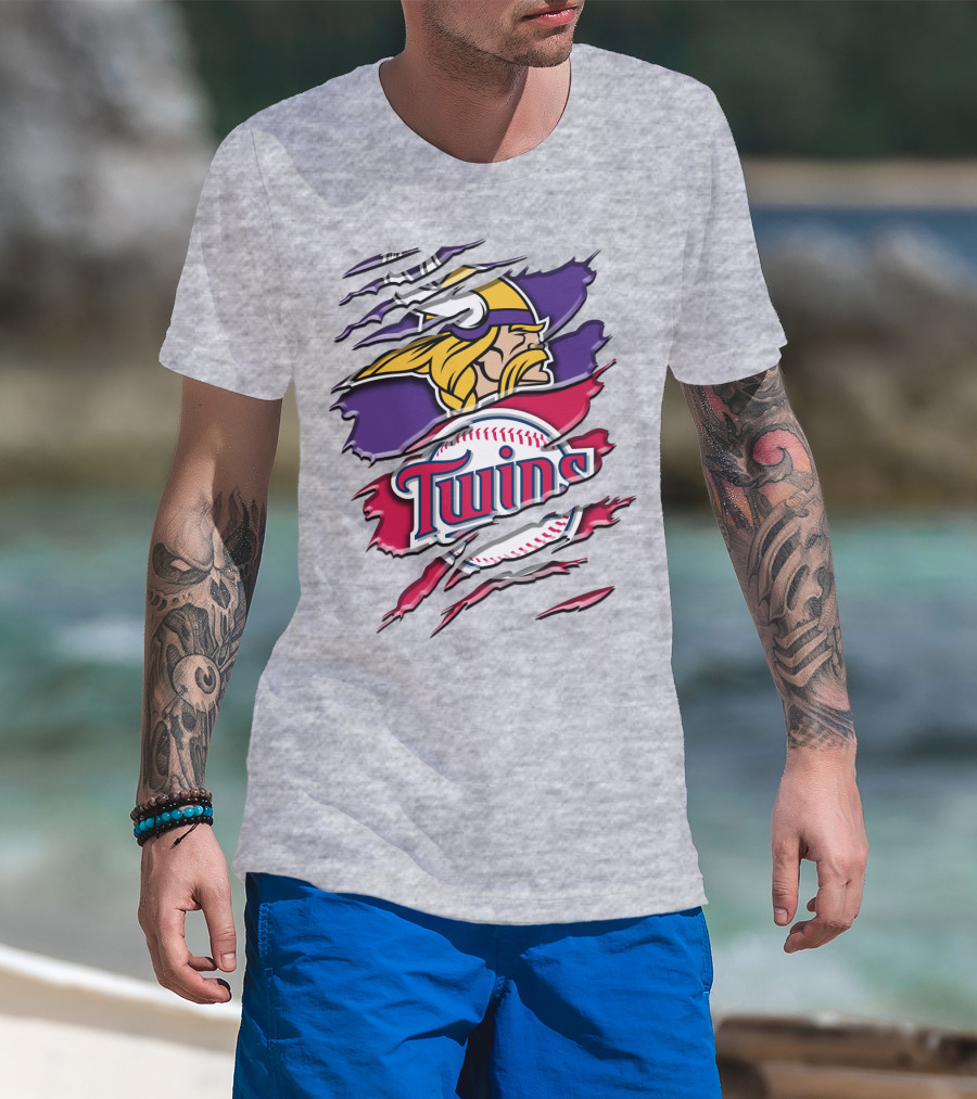 Minnesota Vikings Minnesota Twins Crossover Rah 135 T-Shirt