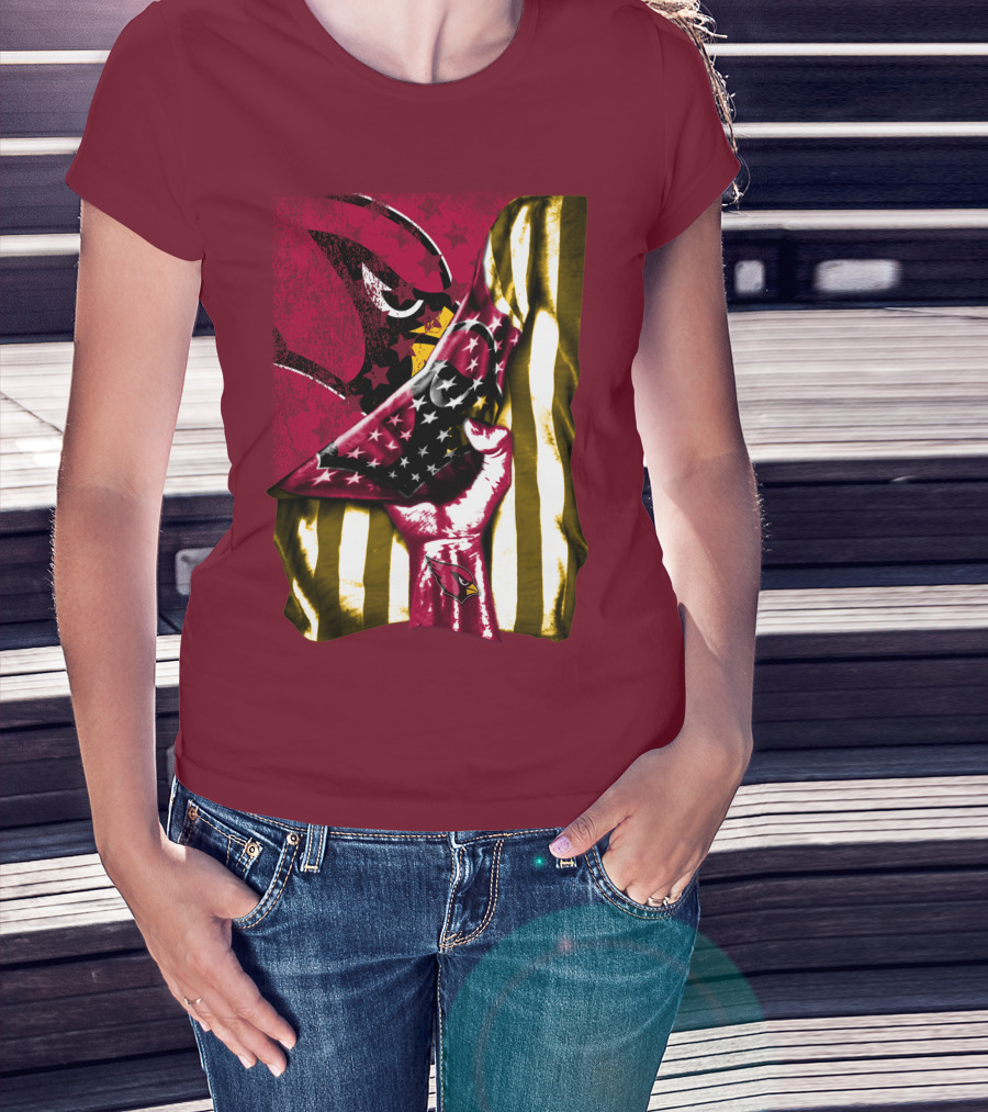 Arizona Cardinals Bold Patriotic Flag T-Shirt