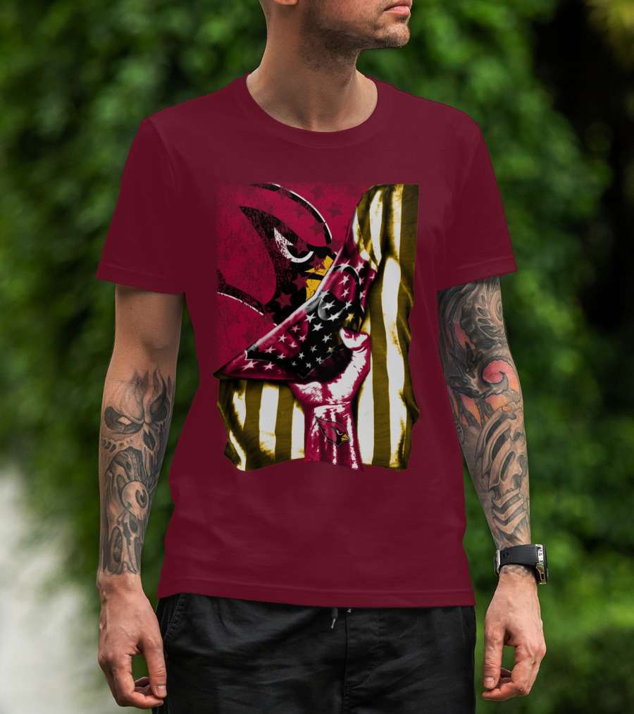 Arizona Cardinals Bold Patriotic Flag T-Shirt