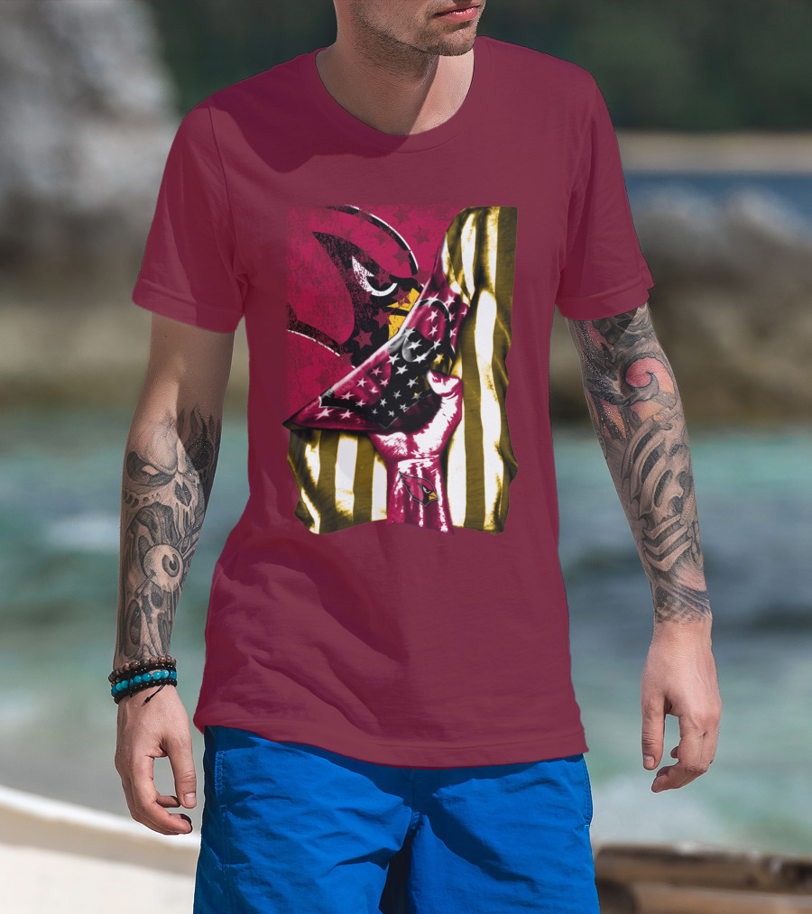 Arizona Cardinals Bold Patriotic Flag T-Shirt