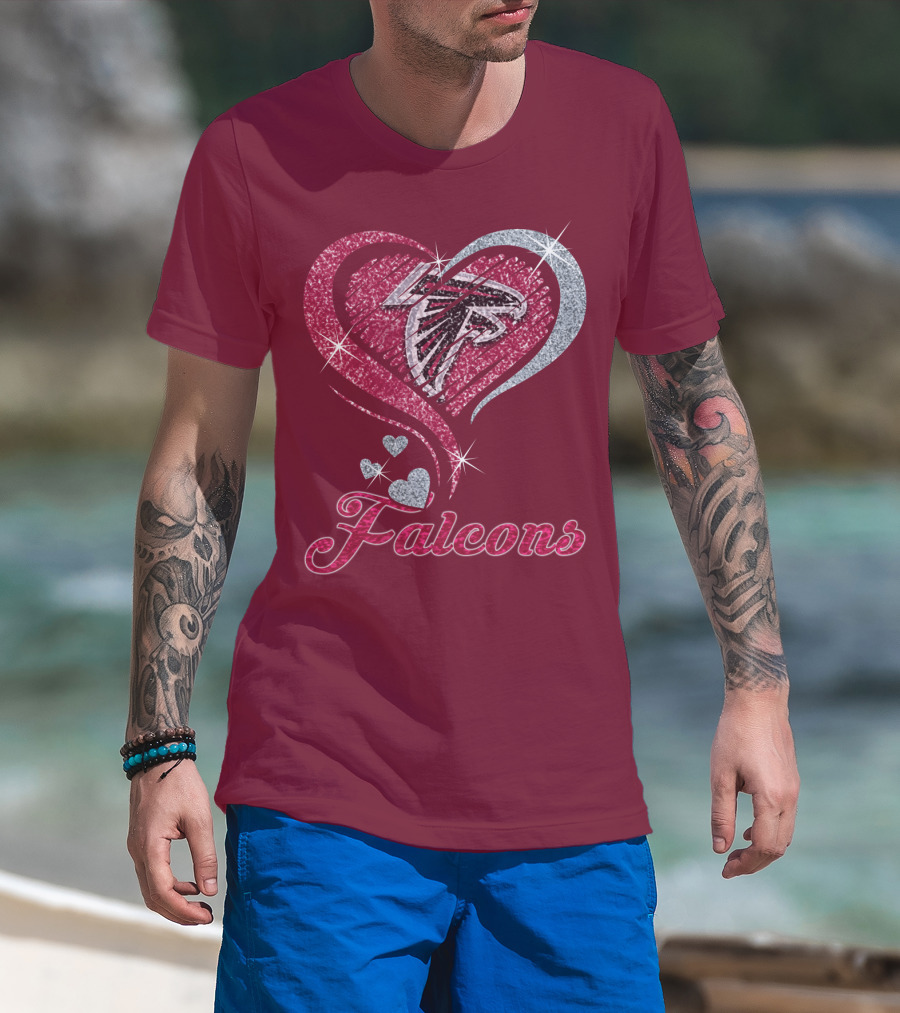 Atlanta Falcons Heart T-Shirt