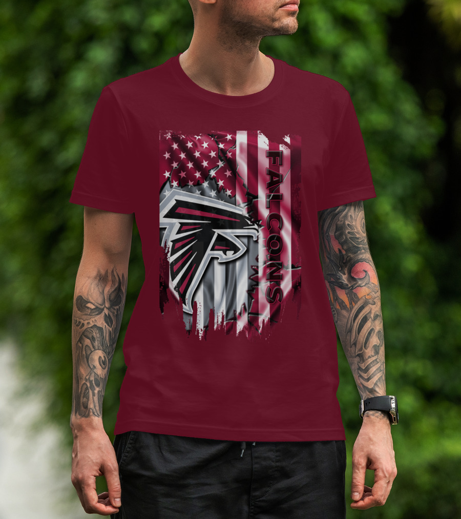 Falcons American Flag Atlanta Falcons T-Shirt