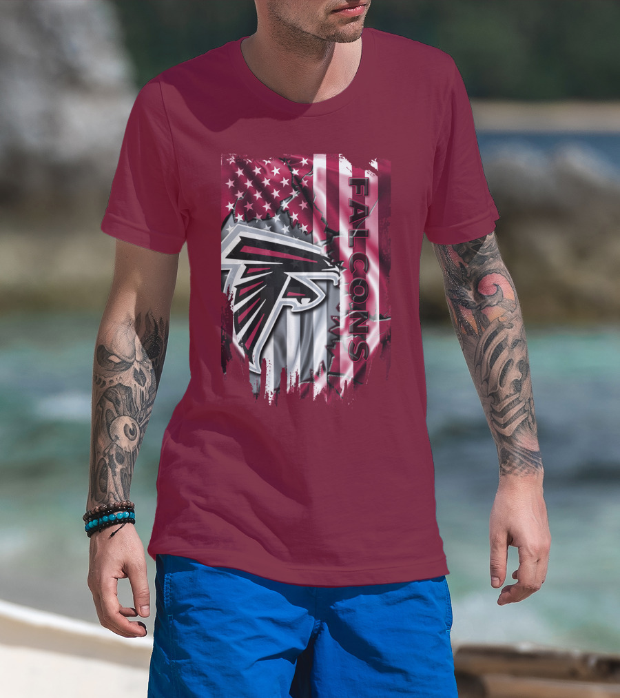 Falcons American Flag Atlanta Falcons T-Shirt