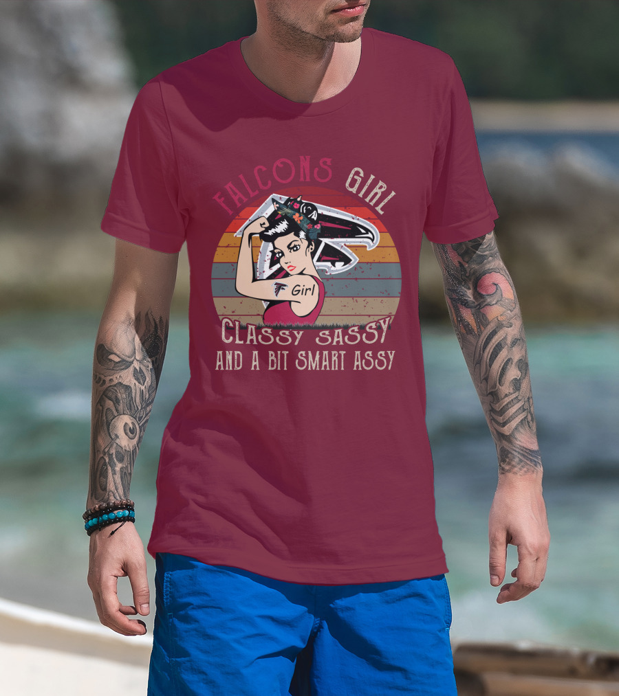 Falcons Girl Classy Sassy And A Bit Smart Assy T-Shirt