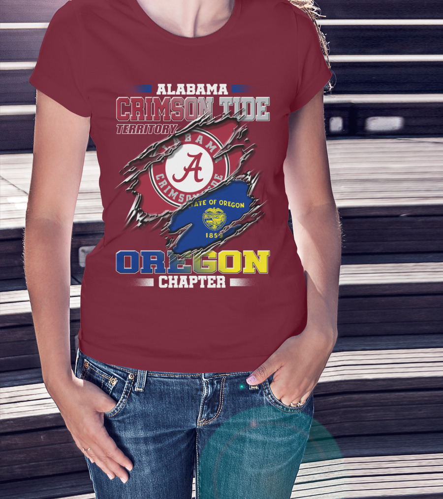 Alabama Crimson Tide Territory Oregon Chapter State Of Oregon 1859 T-Shirt