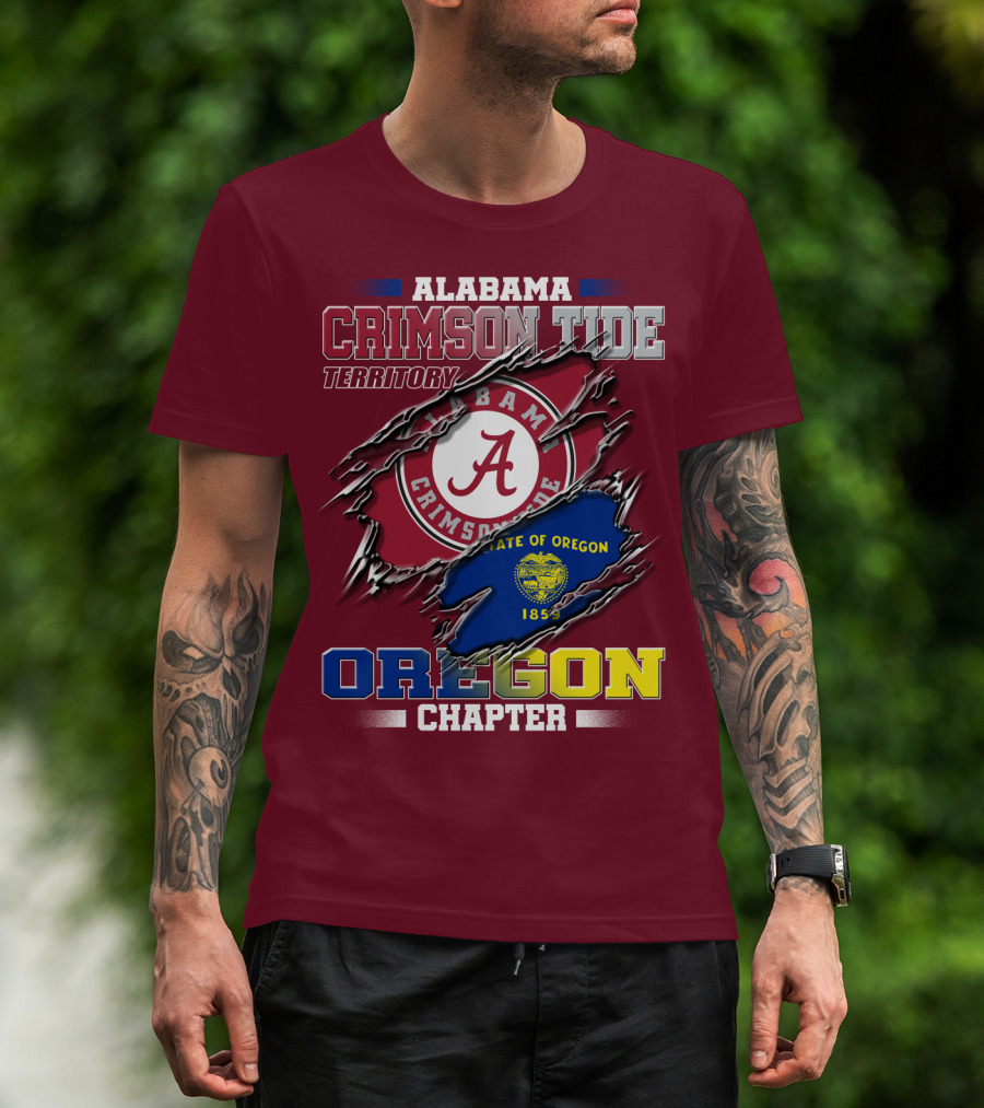 Alabama Crimson Tide Territory Oregon Chapter State Of Oregon 1859 T-Shirt