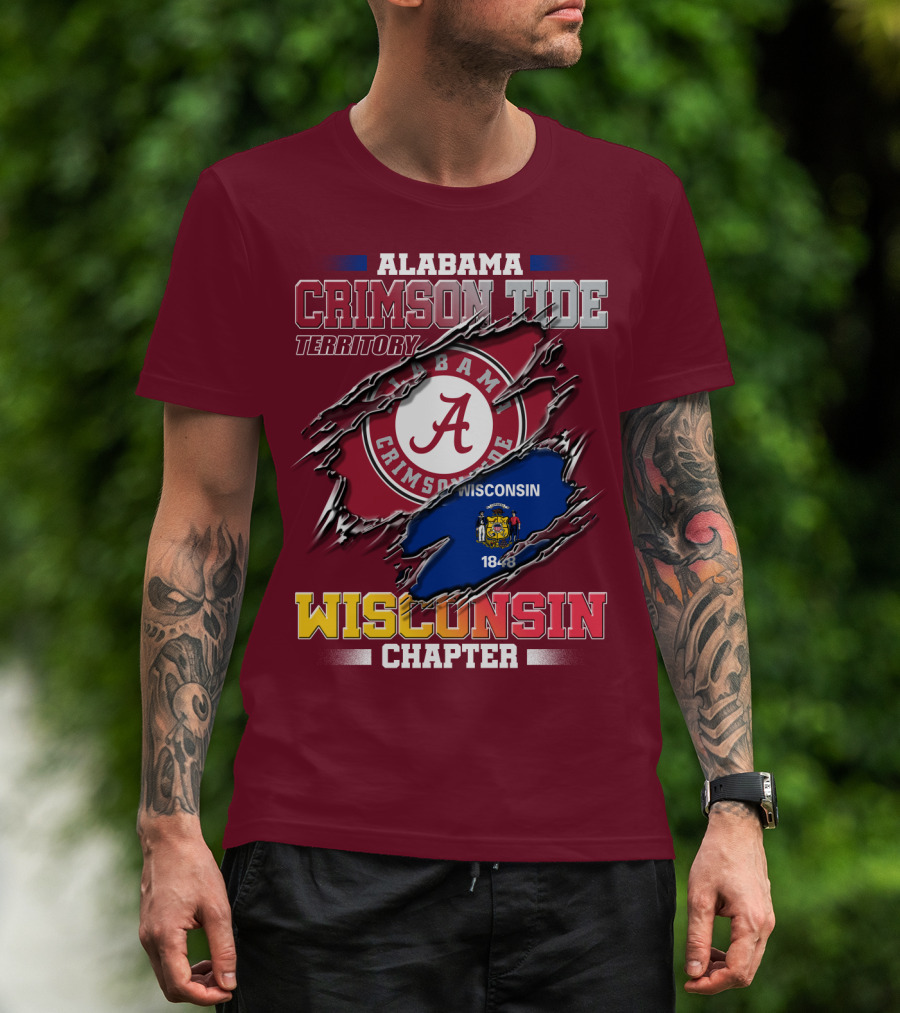Alabama Crimson Tide Territory Wisconsin Chapter 1848 T-Shirt