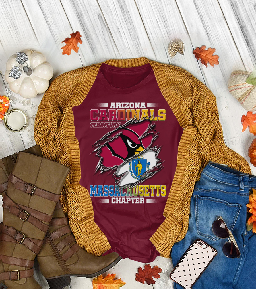 Arizona Cardinals Territory Massachusetts Chapter T-Shirt