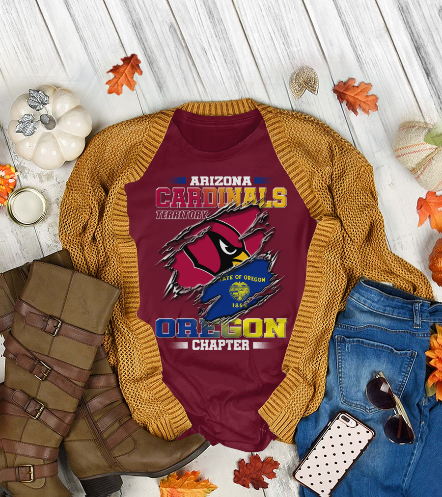 Arizona Cardinals Territory Oregon Chapter State of Oregon 1859 T-Shirt