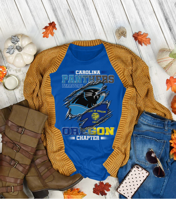 CAROLINA PANTHERS TERRITORY OREGON CHAPTER STATE OF OREGON 1859 T-Shirt