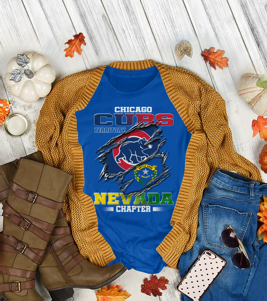 Chicago Cubs Territory Nevada Chapter Battle Born T-Shirt