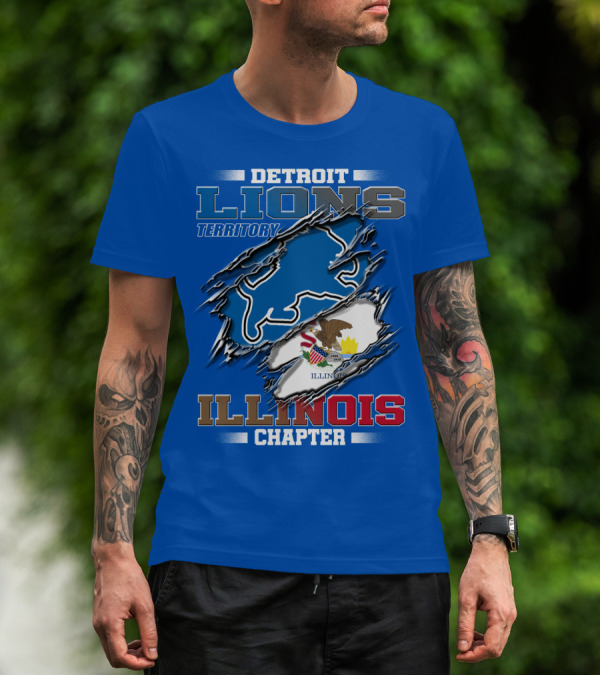 Detroit Lions Territory Illinois Chapter T-Shirt