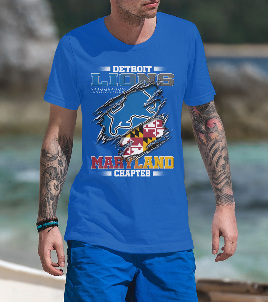 Detroit Lions Territory Maryland Chapter T-Shirt