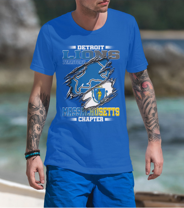 Detroit Lions Territory Massachusetts Chapter T-Shirt