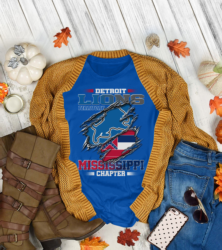 Detroit Lions Territory Mississippi Chapter T-Shirt