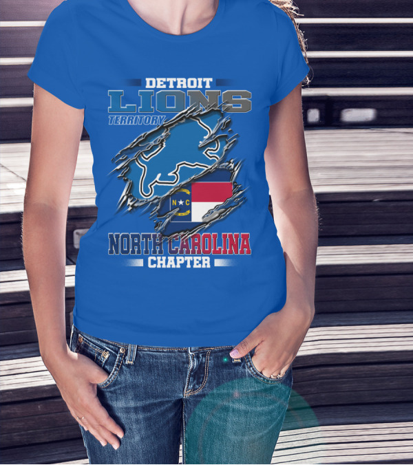 Detroit Lions Territory North Carolina Chapter T-Shirt