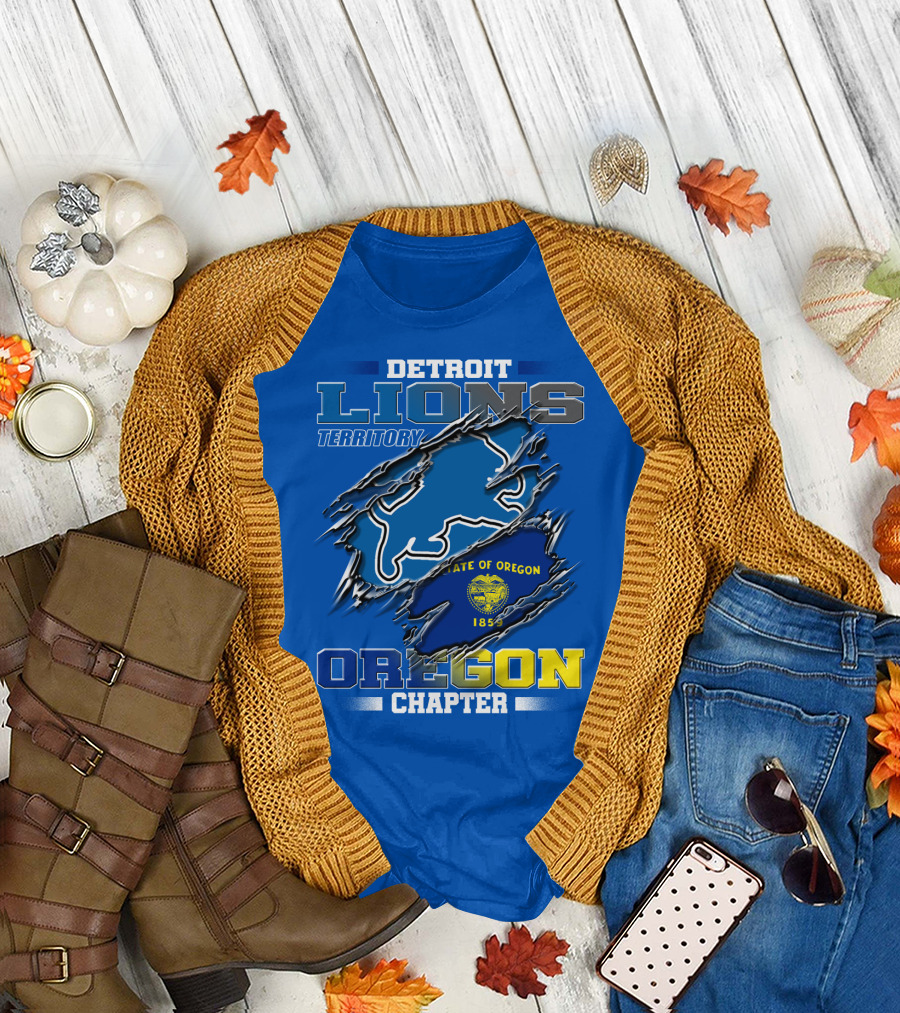 DETROIT LIONS TERRITORY STATE OF OREGON 1859 OREGON CHAPTER T-Shirt