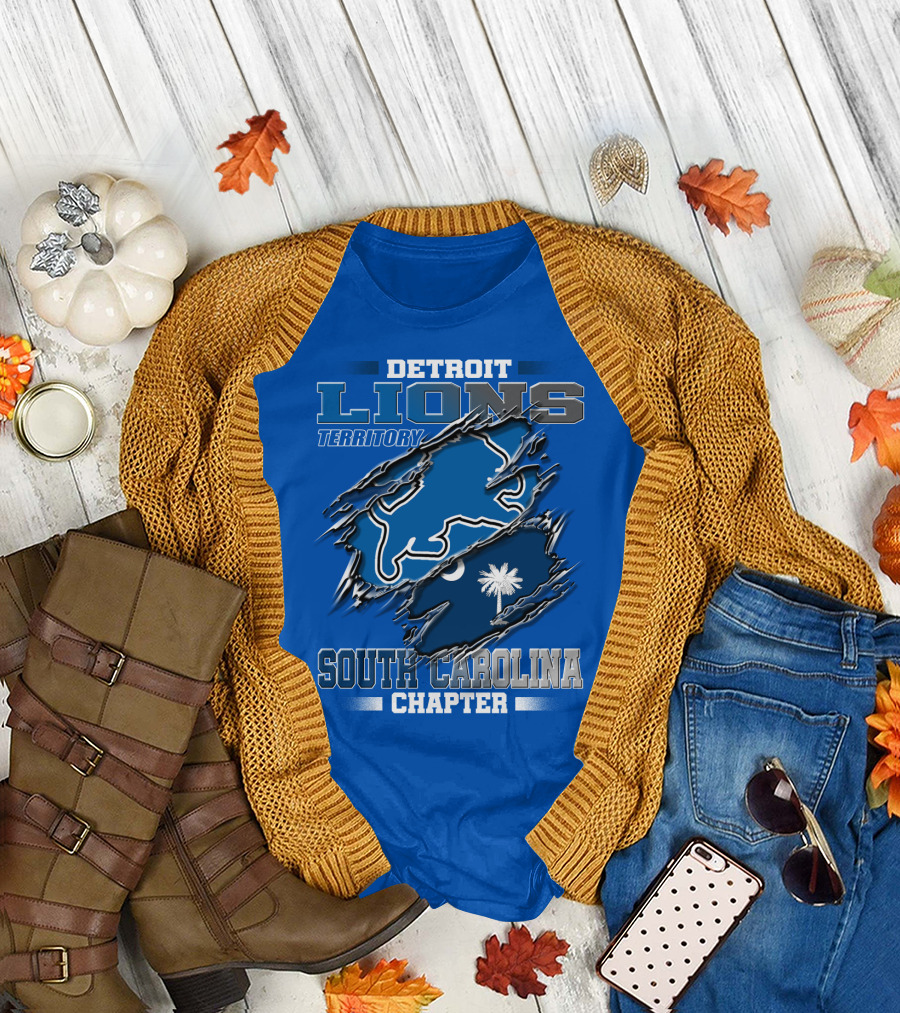 Detroit Lions Territory South Carolina Chapter T-Shirt