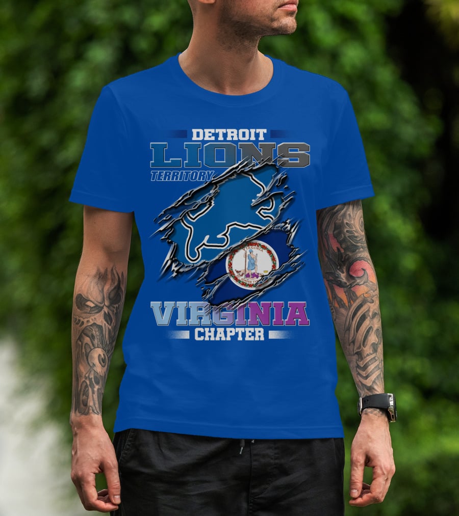 Detroit Lions Territory Virginia Chapter T-Shirt