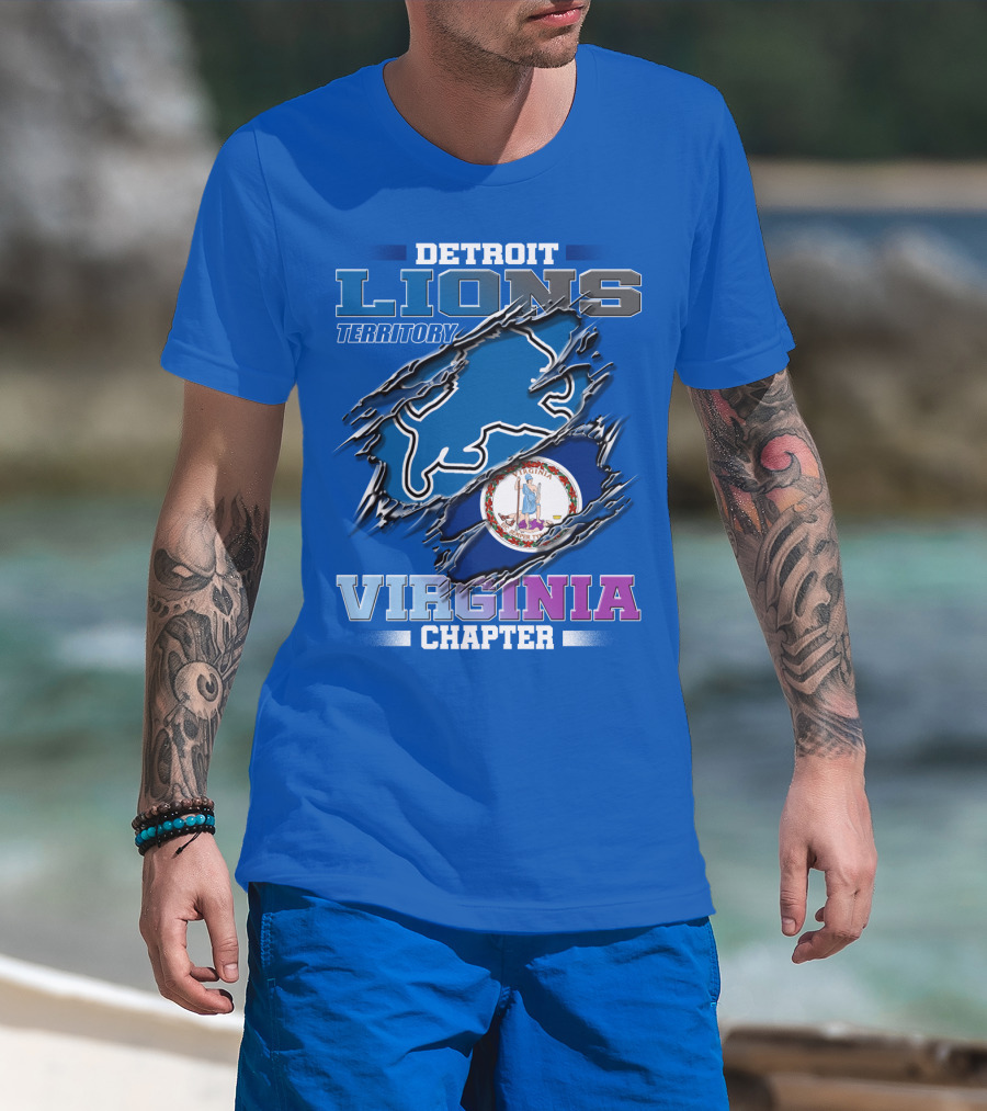 Detroit Lions Territory Virginia Chapter T-Shirt