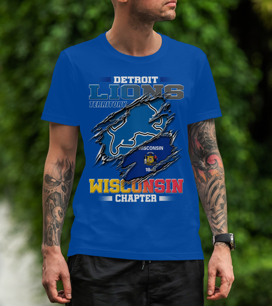 DETROIT LIONS TERRITORY WISCONSIN CHAPTER 1848 T-Shirt