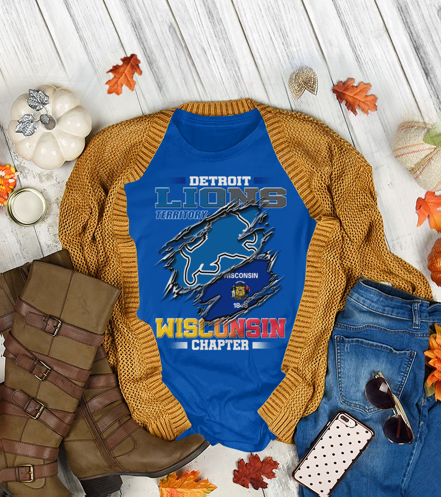 DETROIT LIONS TERRITORY WISCONSIN CHAPTER 1848 T-Shirt