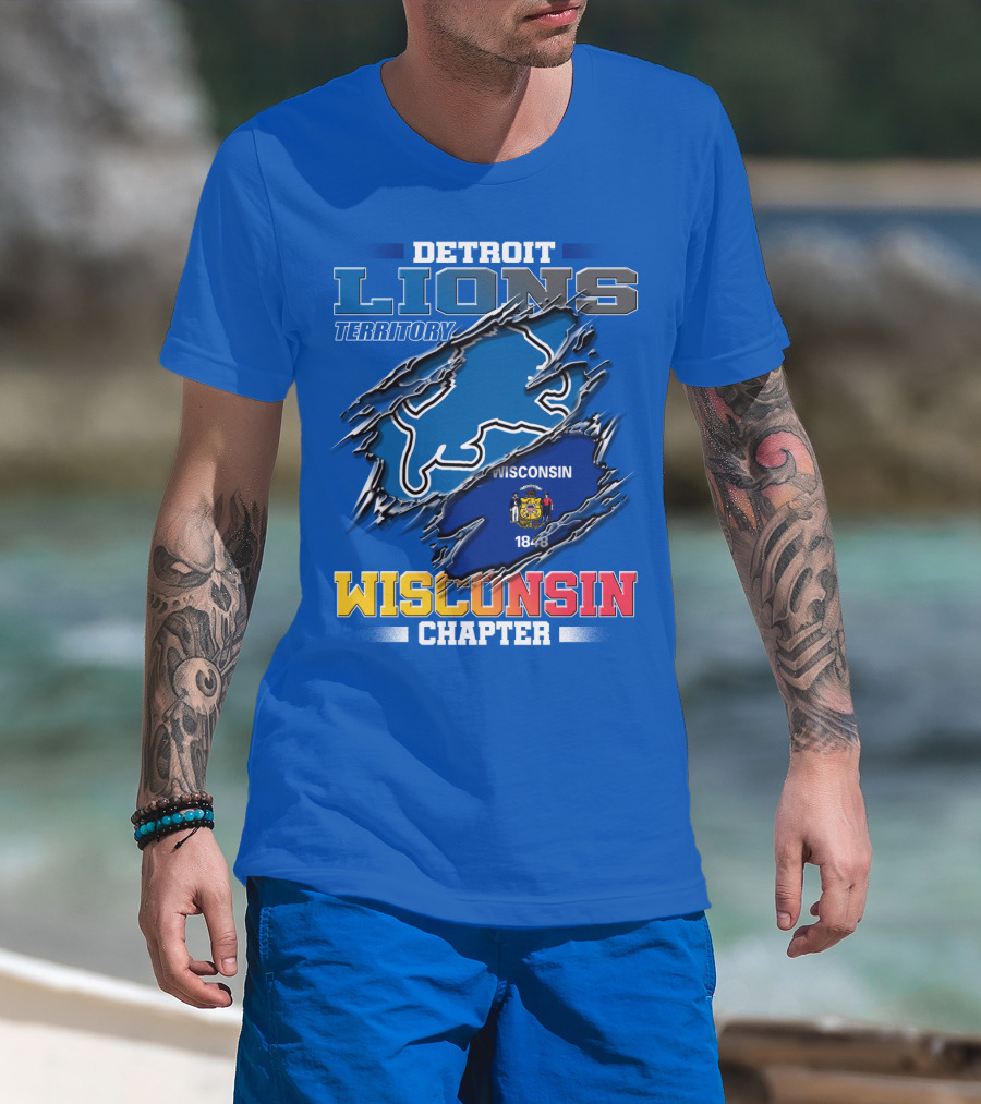 DETROIT LIONS TERRITORY WISCONSIN CHAPTER 1848 T-Shirt