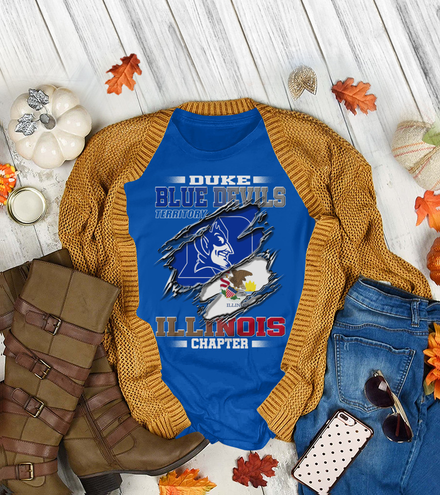 Duke Blue Devils Territory Illinois Chapter T-Shirt