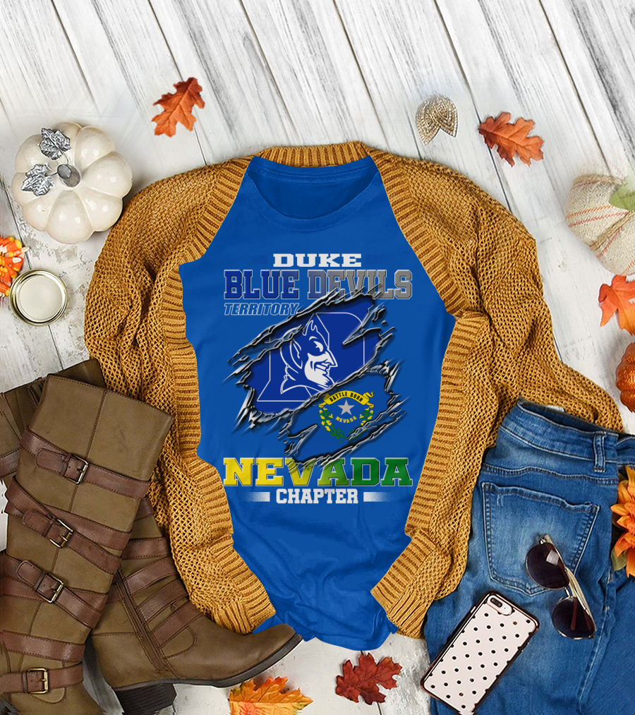 DUKE BLUE DEVILS TERRITORY NEVADA CHAPTER BATTLE BORN NEVADA T-Shirt