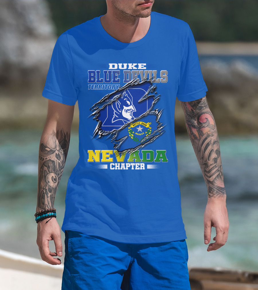 Duke Blue Devils Territory Nevada Chapter Battle Born Nevada T-Shirt